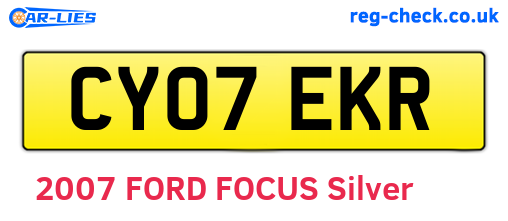 CY07EKR are the vehicle registration plates.
