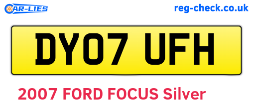 DY07UFH are the vehicle registration plates.