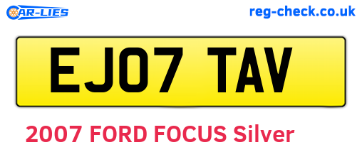 EJ07TAV are the vehicle registration plates.