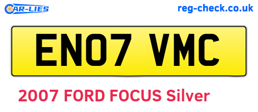 EN07VMC are the vehicle registration plates.