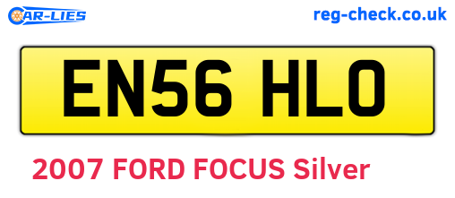 EN56HLO are the vehicle registration plates.
