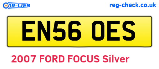 EN56OES are the vehicle registration plates.