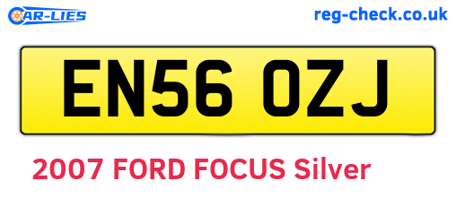 EN56OZJ are the vehicle registration plates.