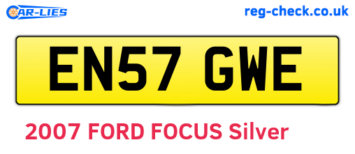 EN57GWE are the vehicle registration plates.
