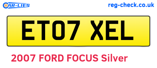ET07XEL are the vehicle registration plates.