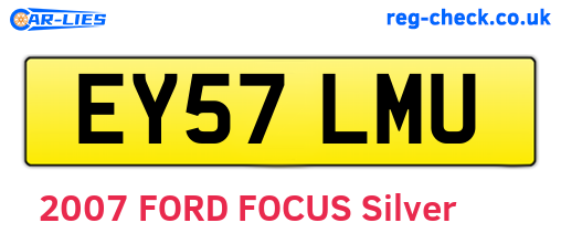 EY57LMU are the vehicle registration plates.