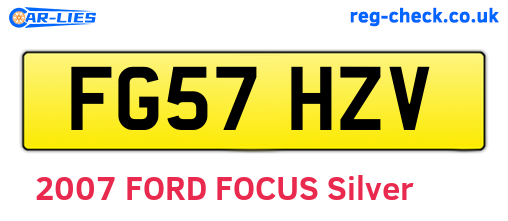 FG57HZV are the vehicle registration plates.