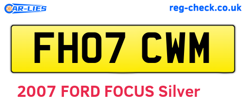 FH07CWM are the vehicle registration plates.