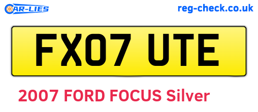 FX07UTE are the vehicle registration plates.