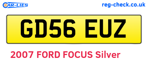 GD56EUZ are the vehicle registration plates.