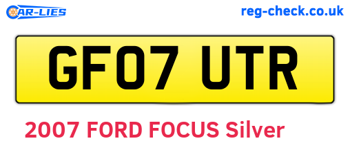 GF07UTR are the vehicle registration plates.