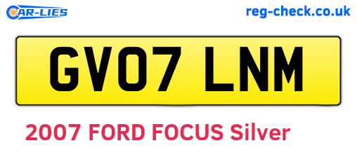 GV07LNM are the vehicle registration plates.
