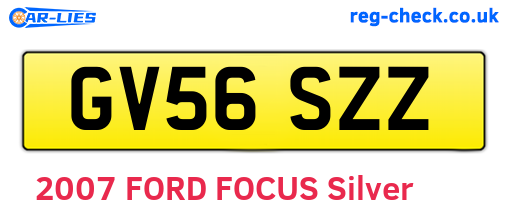 GV56SZZ are the vehicle registration plates.