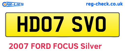 HD07SVO are the vehicle registration plates.