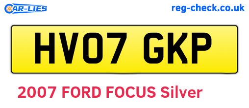 HV07GKP are the vehicle registration plates.