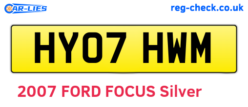 HY07HWM are the vehicle registration plates.