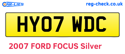 HY07WDC are the vehicle registration plates.