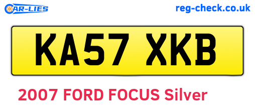 KA57XKB are the vehicle registration plates.