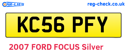 KC56PFY are the vehicle registration plates.