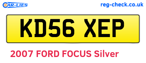 KD56XEP are the vehicle registration plates.