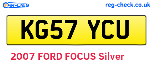 KG57YCU are the vehicle registration plates.