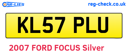 KL57PLU are the vehicle registration plates.