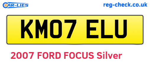 KM07ELU are the vehicle registration plates.