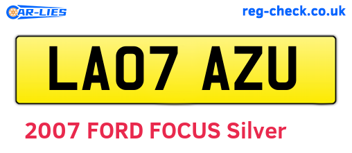 LA07AZU are the vehicle registration plates.
