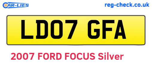 LD07GFA are the vehicle registration plates.