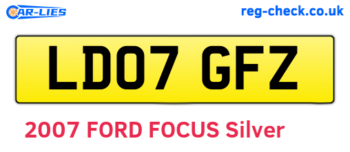 LD07GFZ are the vehicle registration plates.
