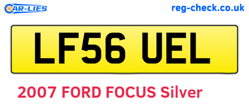 LF56UEL are the vehicle registration plates.