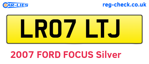 LR07LTJ are the vehicle registration plates.