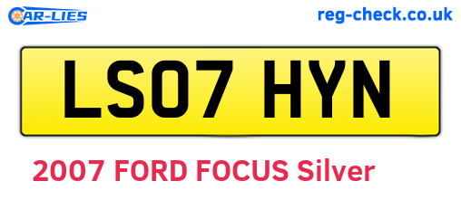 LS07HYN are the vehicle registration plates.