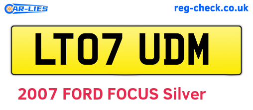 LT07UDM are the vehicle registration plates.