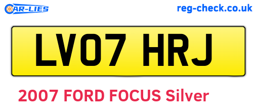 LV07HRJ are the vehicle registration plates.