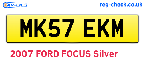 MK57EKM are the vehicle registration plates.