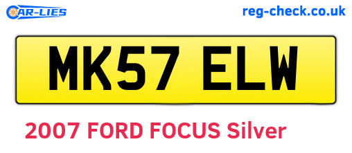MK57ELW are the vehicle registration plates.