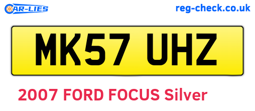 MK57UHZ are the vehicle registration plates.