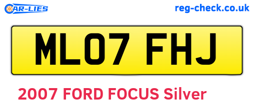 ML07FHJ are the vehicle registration plates.