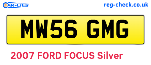 MW56GMG are the vehicle registration plates.