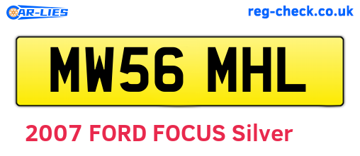 MW56MHL are the vehicle registration plates.