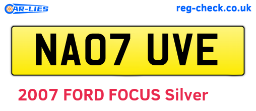 NA07UVE are the vehicle registration plates.