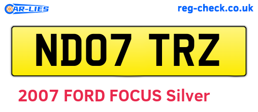 ND07TRZ are the vehicle registration plates.