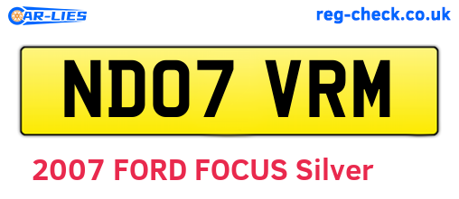 ND07VRM are the vehicle registration plates.