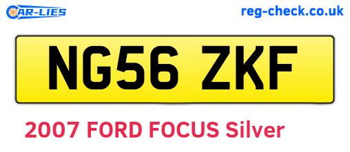 NG56ZKF are the vehicle registration plates.