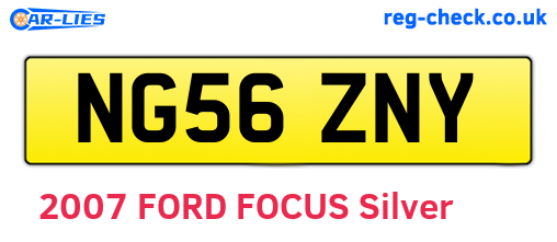 NG56ZNY are the vehicle registration plates.