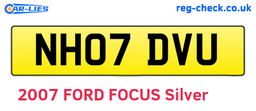 NH07DVU are the vehicle registration plates.