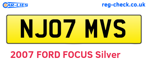 NJ07MVS are the vehicle registration plates.