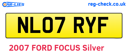 NL07RYF are the vehicle registration plates.