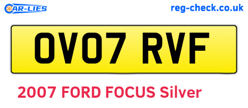 OV07RVF are the vehicle registration plates.